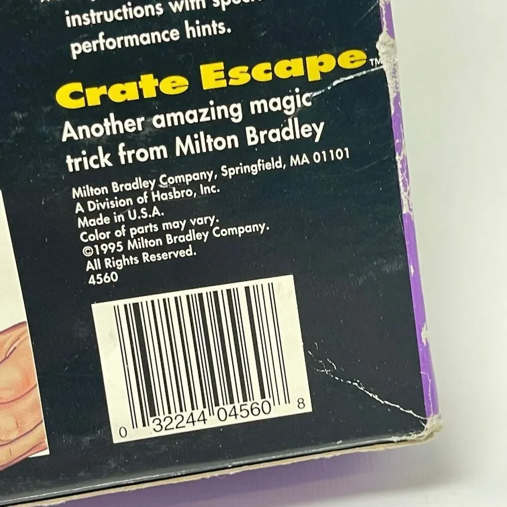 Vintage 1995 Milton Bradley Magic Works Crate Escape Trick Illusion Toy